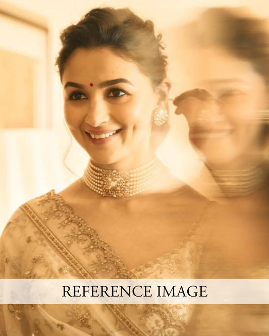 Alia Inspired Pearl Kundan Choker Necklace