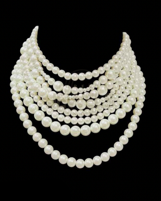 Layered  Classy Pearl Necklace