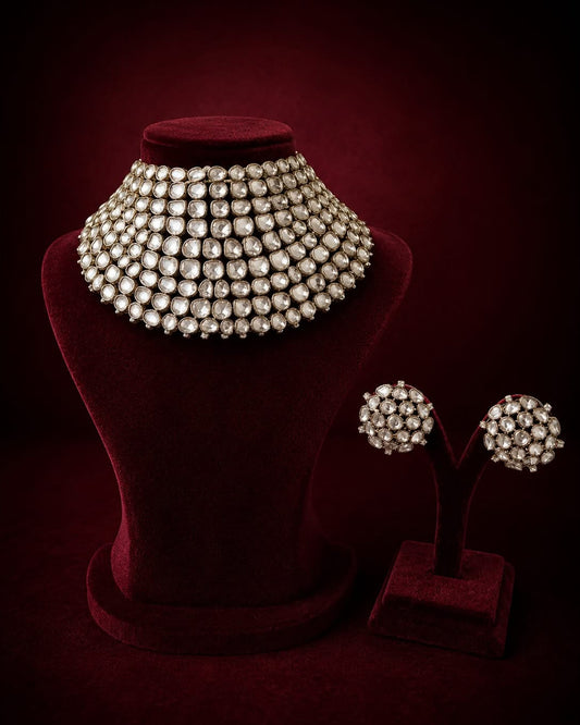 Victorian polki Bridal Necklace Set