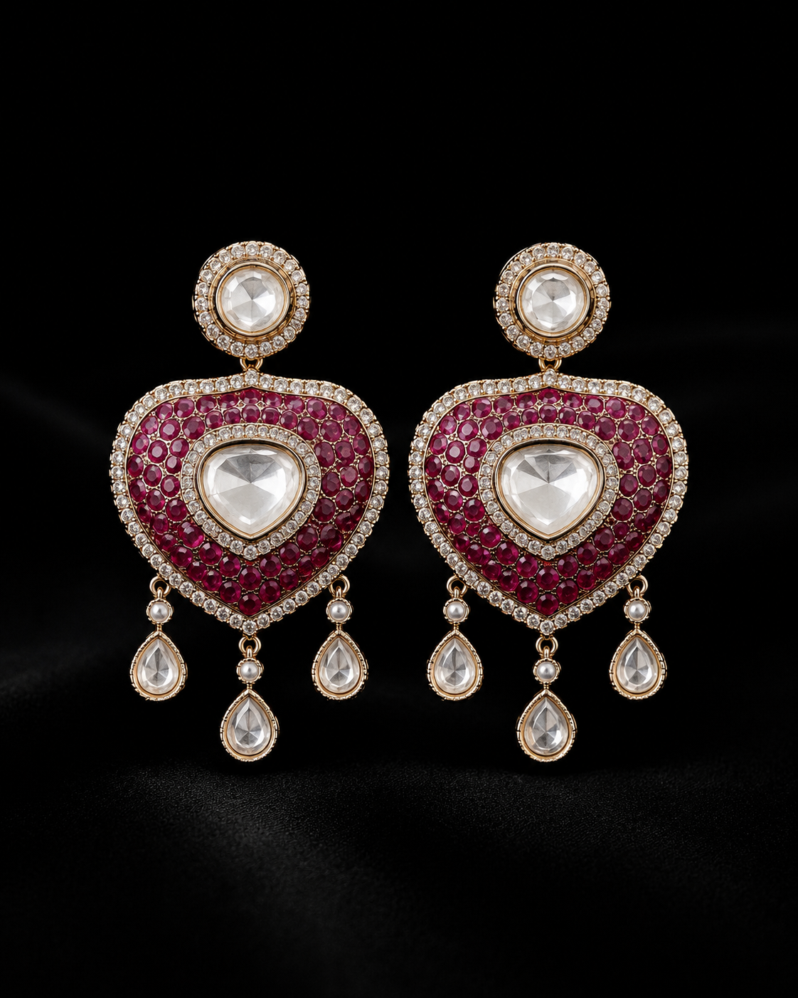 Kundan Polki Pendant Long Necklace