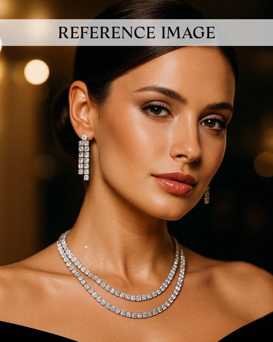 2 Layered Delicate Diamond Necklace
