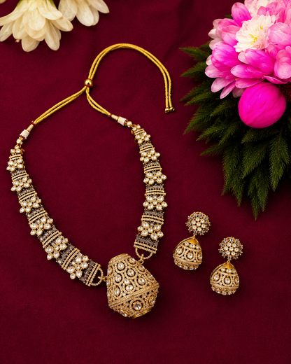 Traditional Kundan Polki Necklace Set