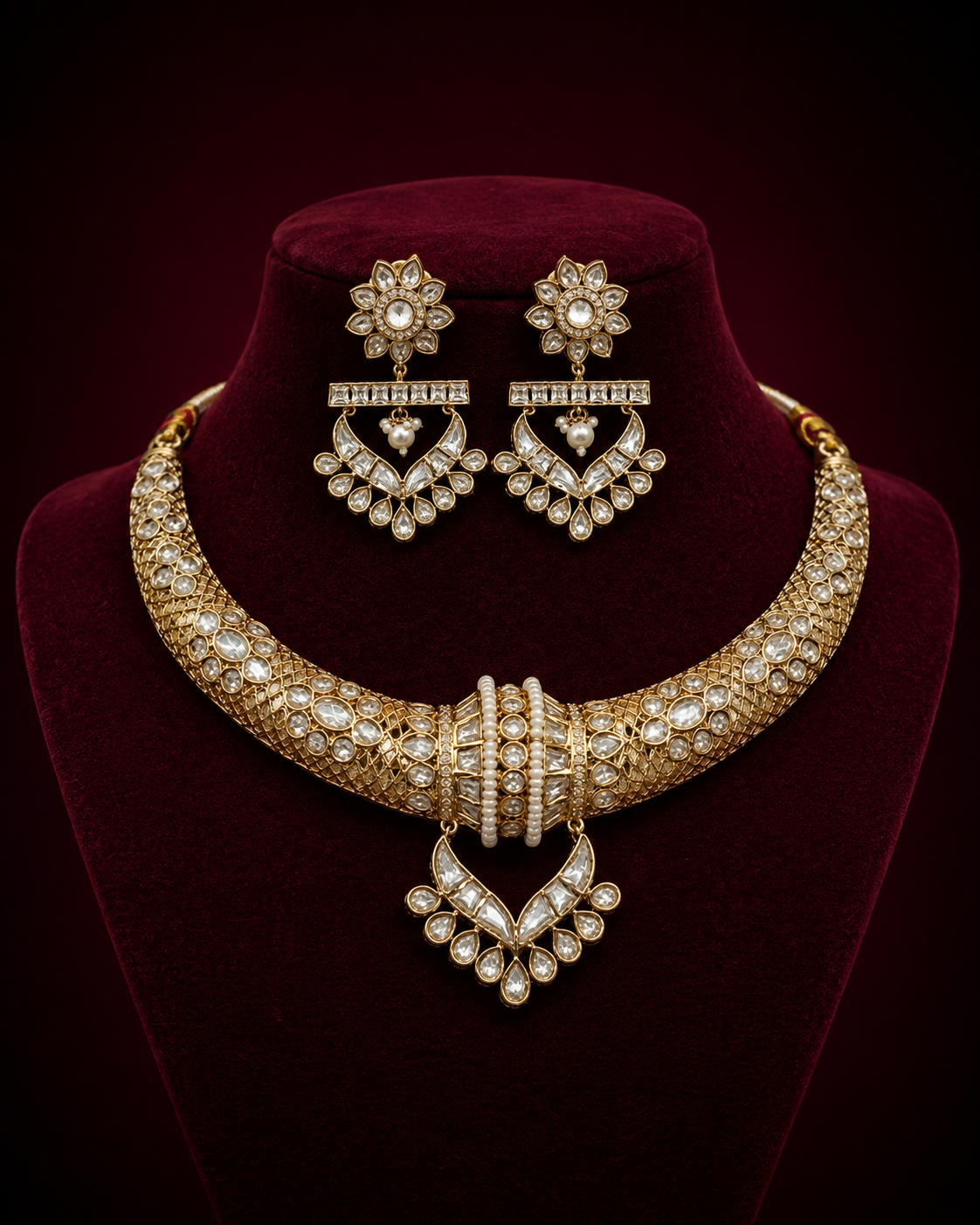 Kundan Exclusive Hasli Necklace Set