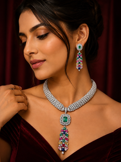 Diamond Rainbow Luxe Necklace Set