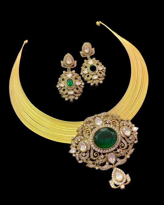 Elegant Fashion Kundan Choker Necklace Set For Bridal Festive Wear Traditional Indian Jewelry