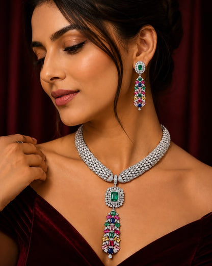 Diamond Rainbow Luxe Necklace Set