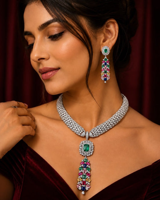 Diamond Rainbow Luxe Necklace Set