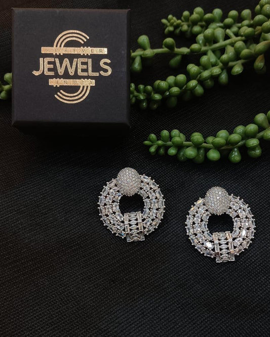 Diamond Hoop Style Earrings