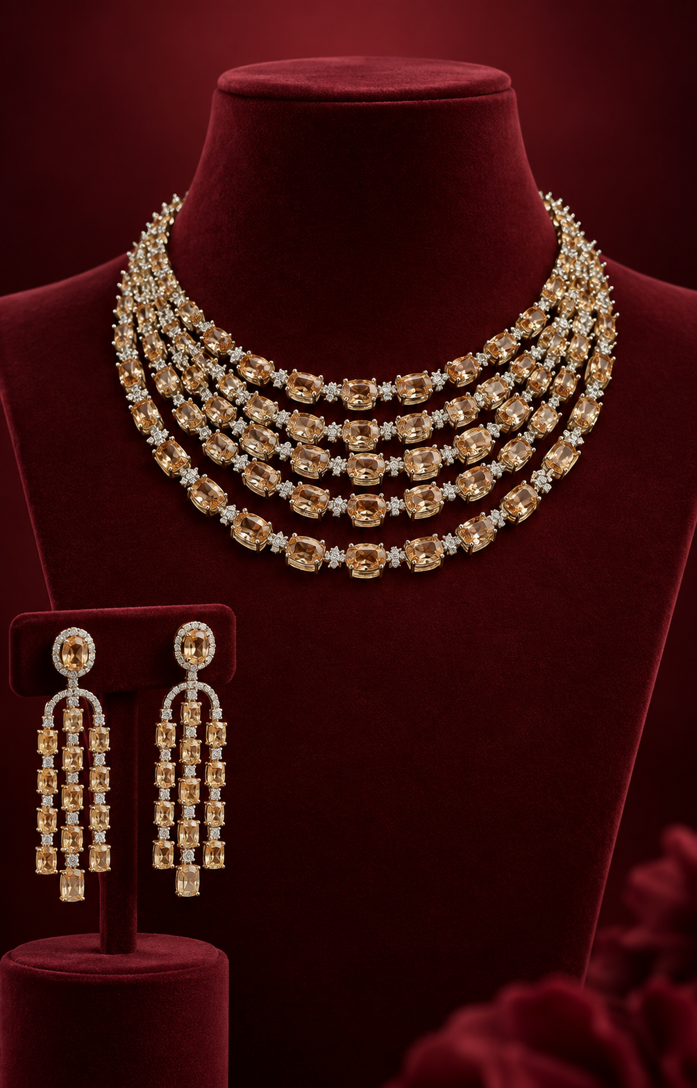 Statement  Layered Diamond Beauty