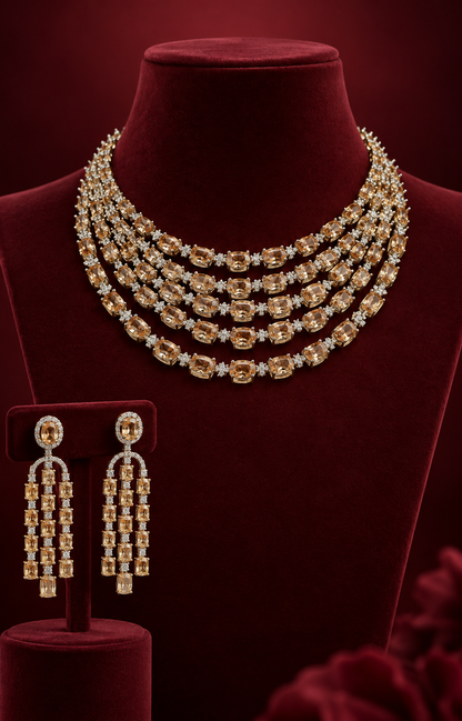Statement  Layered Diamond Beauty