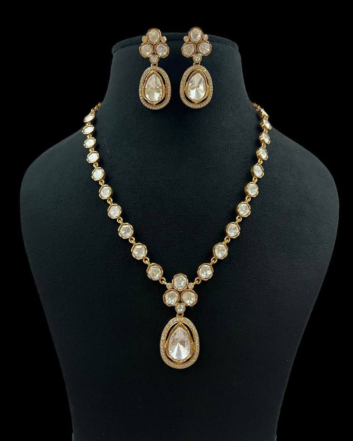 Long Uncut Polki Necklace