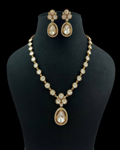 Long Uncut Polki Necklace