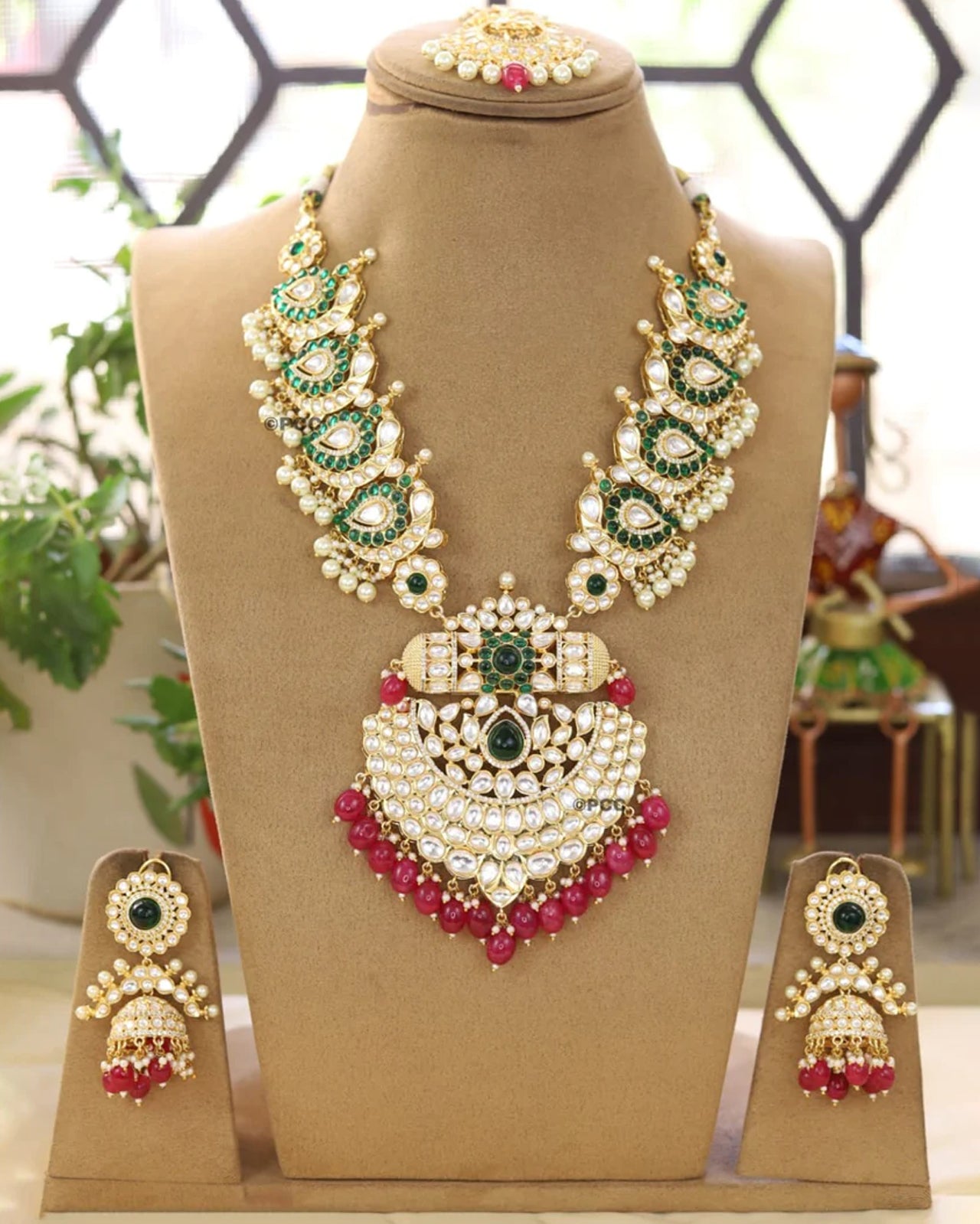 Regal Long Bridal Necklace