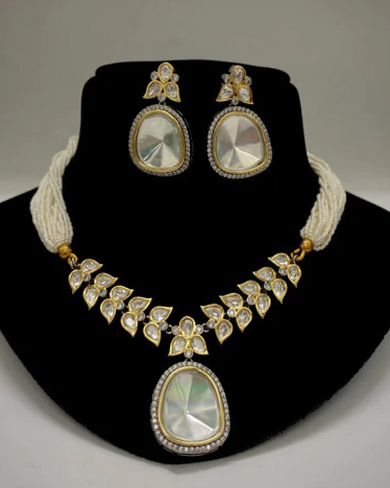 Two-Tone Plating Kundan Set