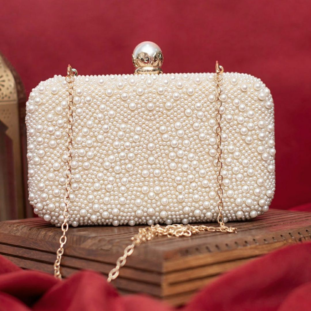 White Pearl Clutch