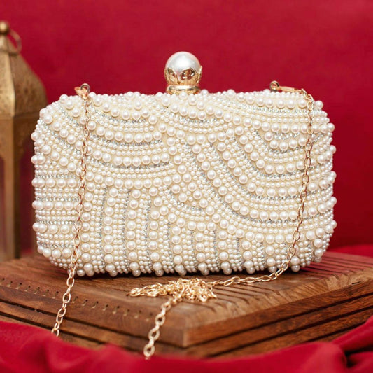 White Pearl Clutch