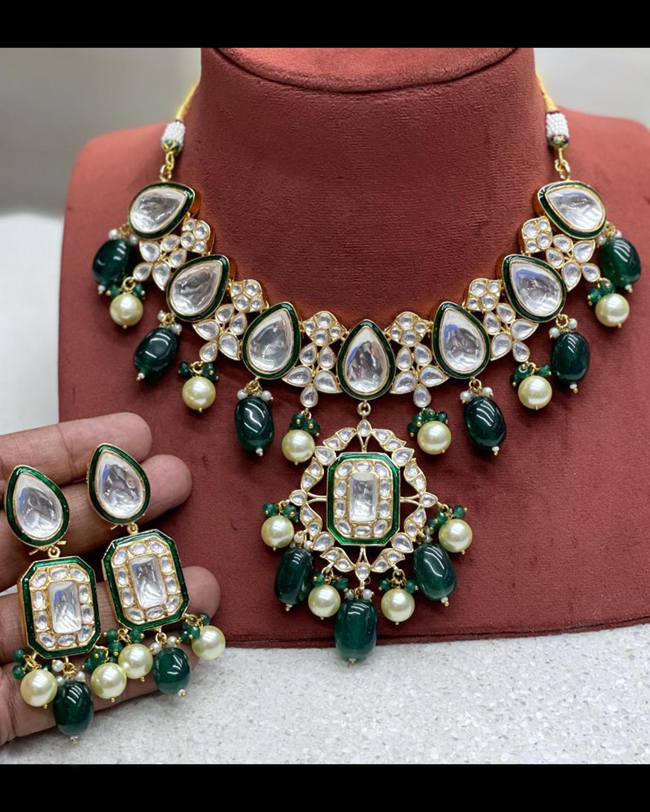 Green Kundan Bridal Necklace