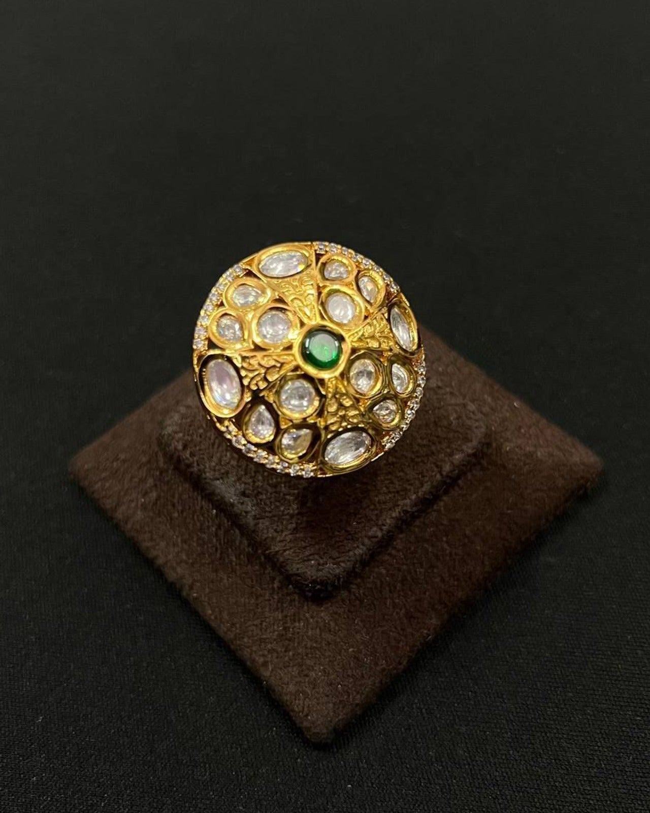 Adjustable Kundan Ring