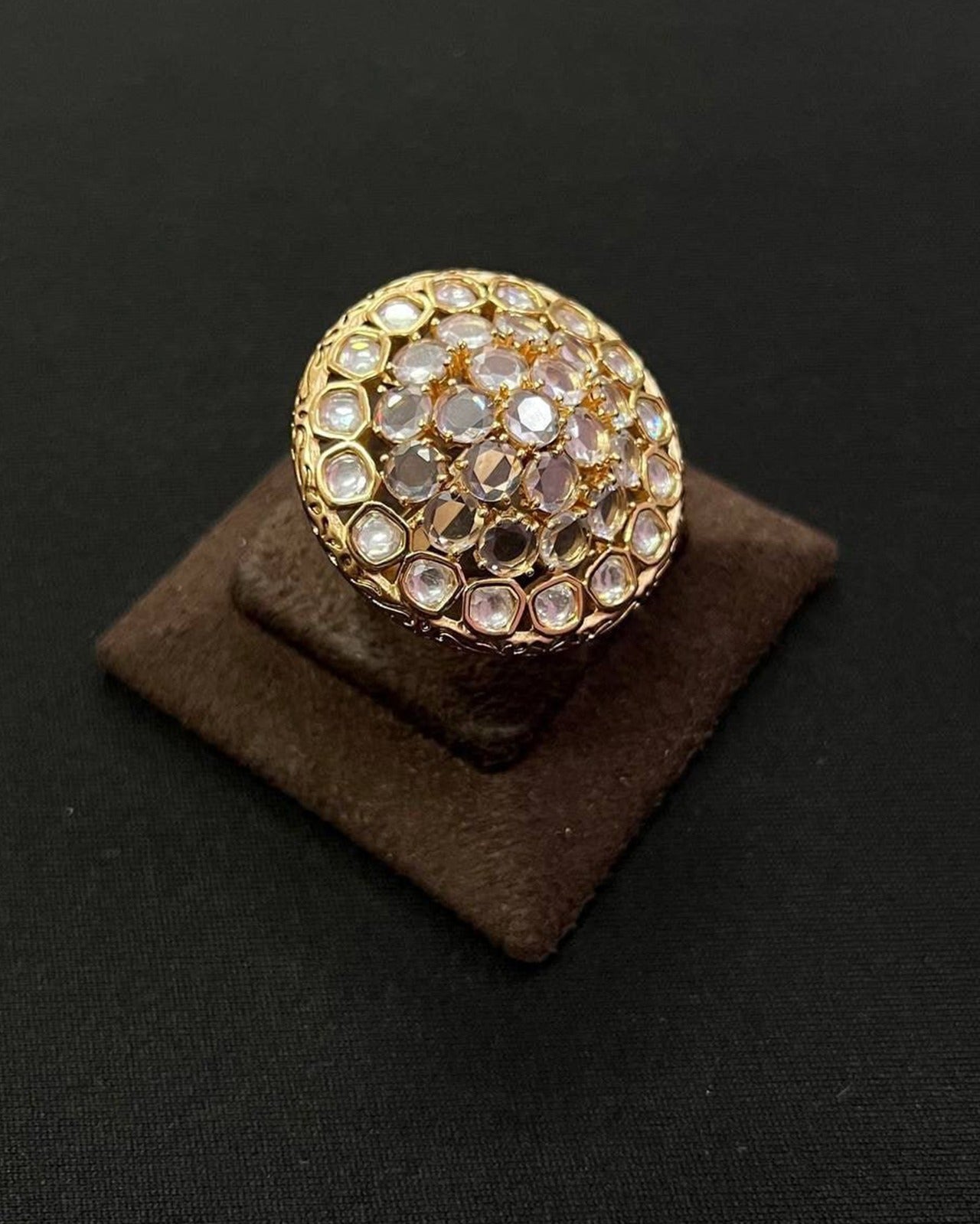 Adjustable Royal Kundan Ring