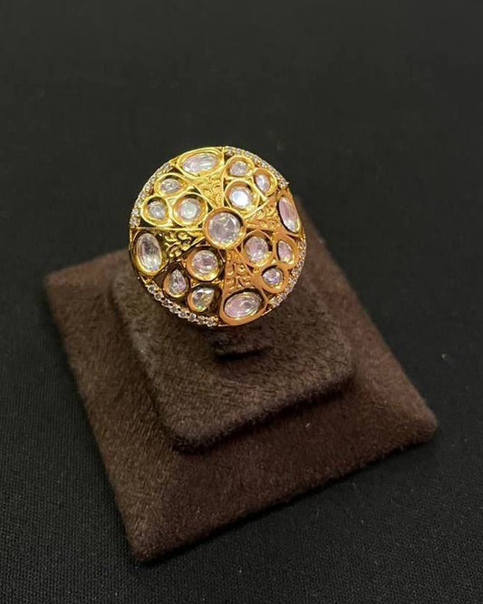 Adjustable Kundan Ring