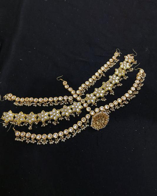 3 Layer Kundan Sheeshphool