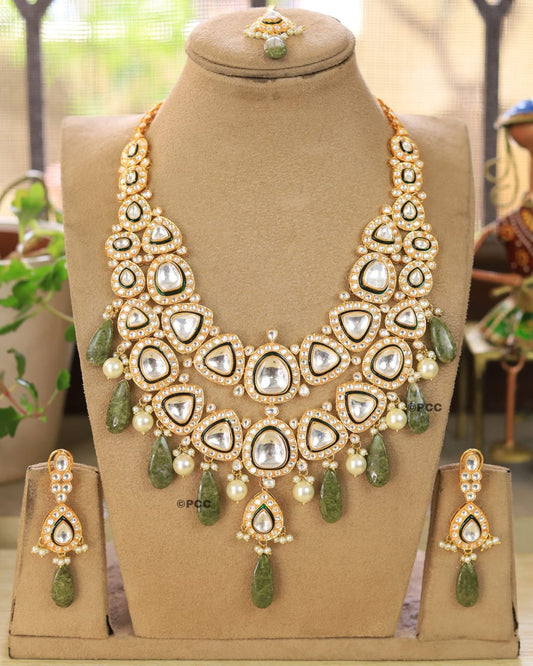 2 Layer Polki Kundan Set
