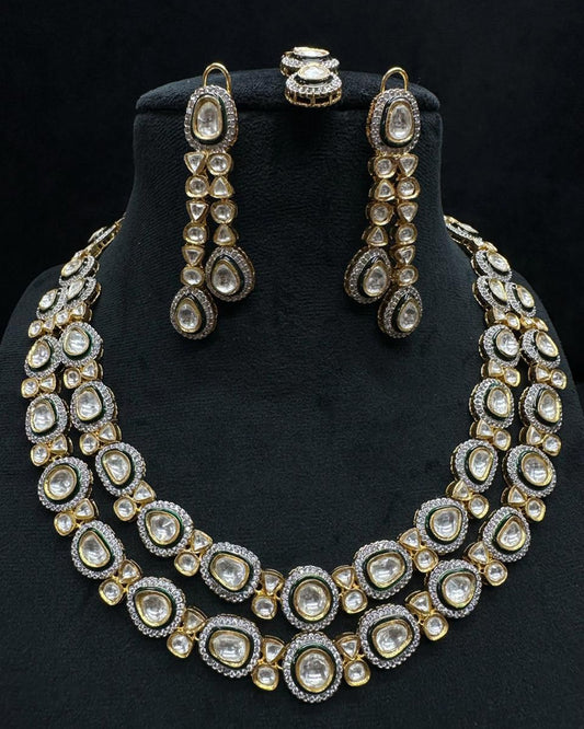 2 Layer Fine Kundan Necklace