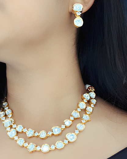 2 Layers Kundan Necklace