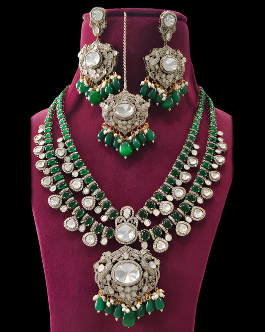 Polki Beautiful Layered Necklace Set