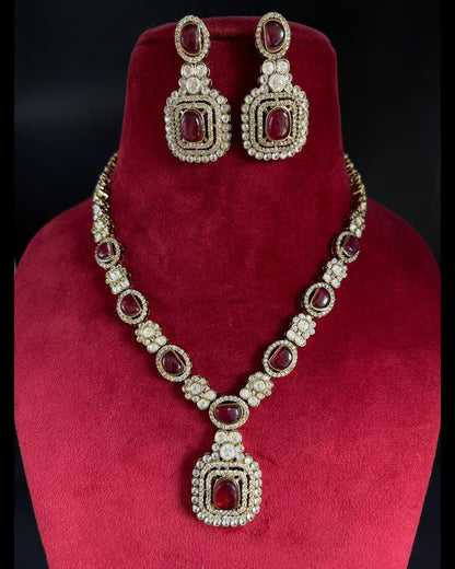 Statement Moissanite Polki Set