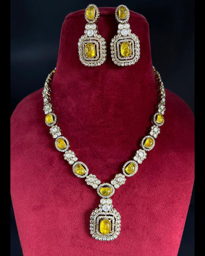 Statement Moissanite Polki Set