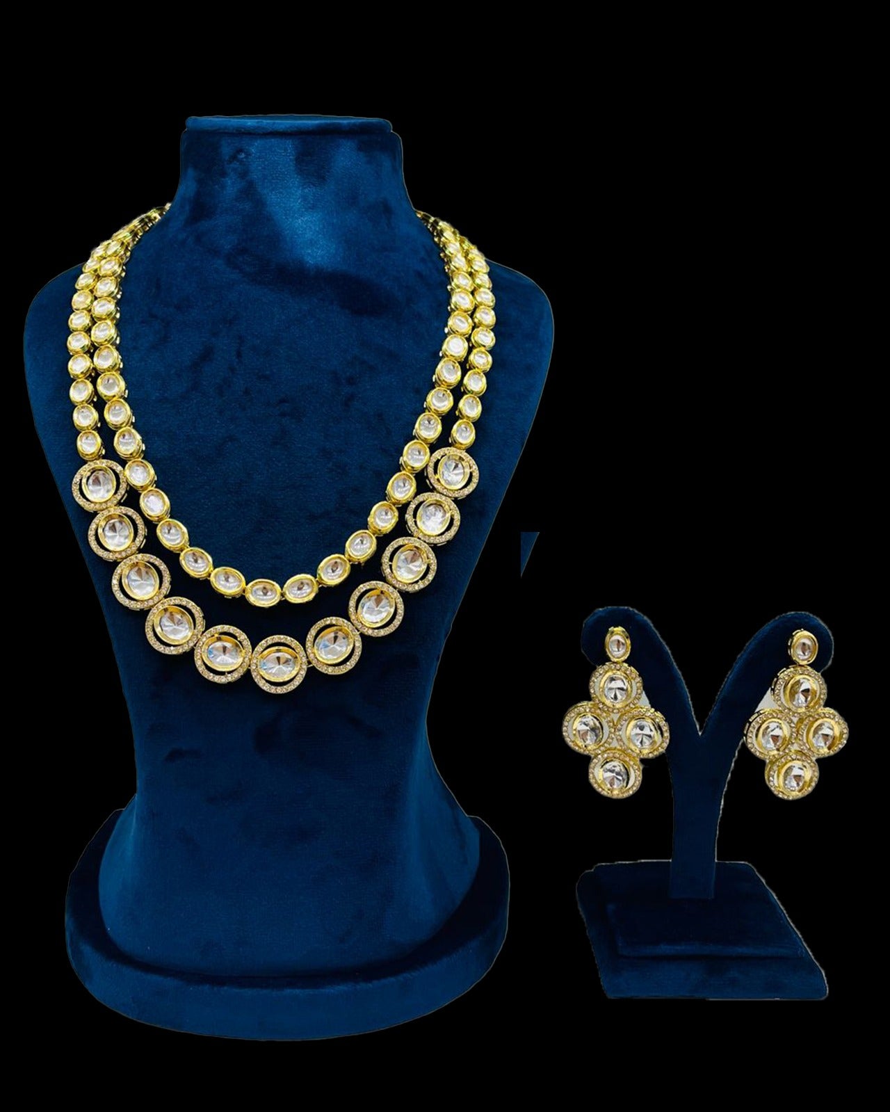 2 Layers Kundan Necklace Set