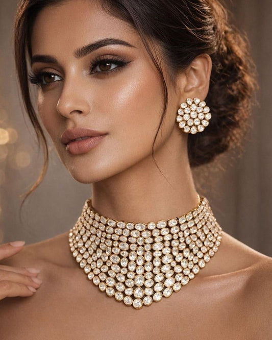 polki choker jewelllery