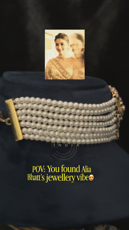 Pearl Kundan Choker Necklace