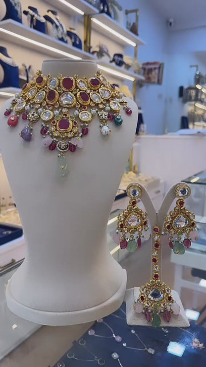 Crescent Necklace and Earrings Set