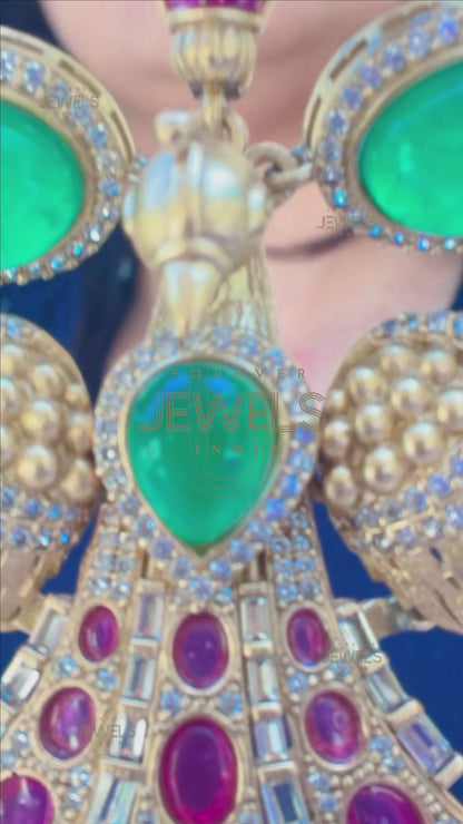 Emerald Jadau Statement Set