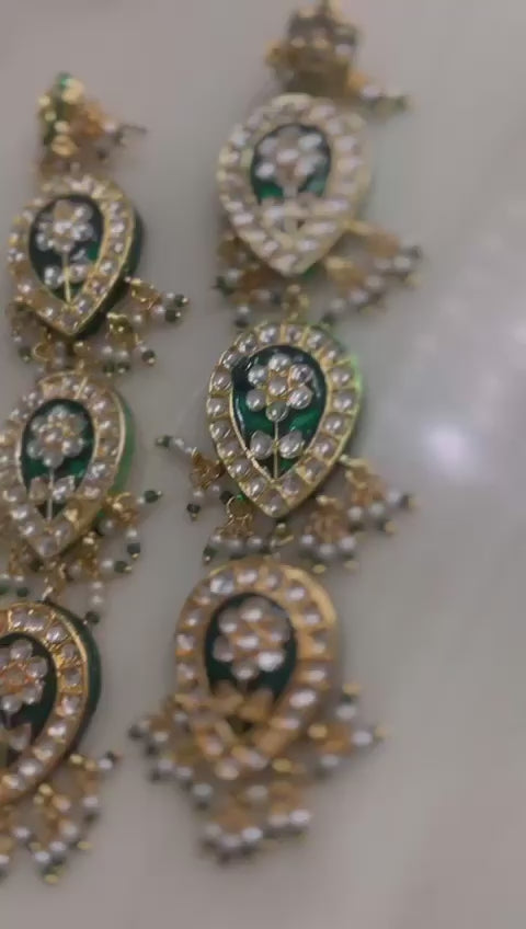 Kundan Earrings/ Kundan Chandbalis/ Indian Earrings/ Pearl Earrings  /pakistani Earrings / Bollywood Earrings/ Indian Jewelry/ Guttapusalu - Etsy