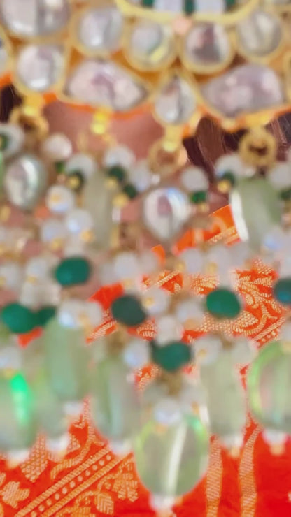 Green Paachi Kundan Set