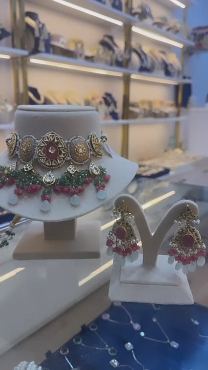 Exclusive Meenakari Kundan Choker