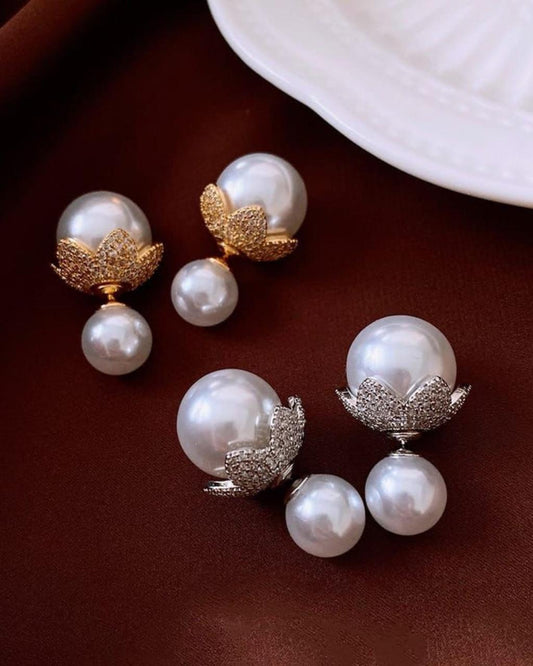 Pearl Flower Earrings