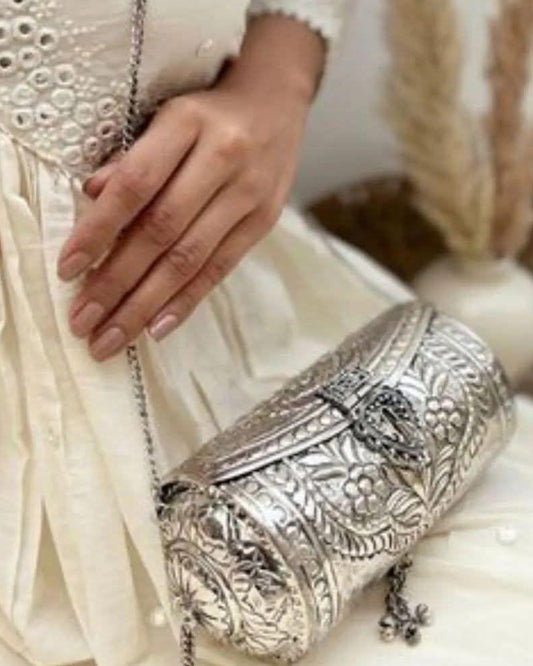 Stylish Metal Clutch Bag