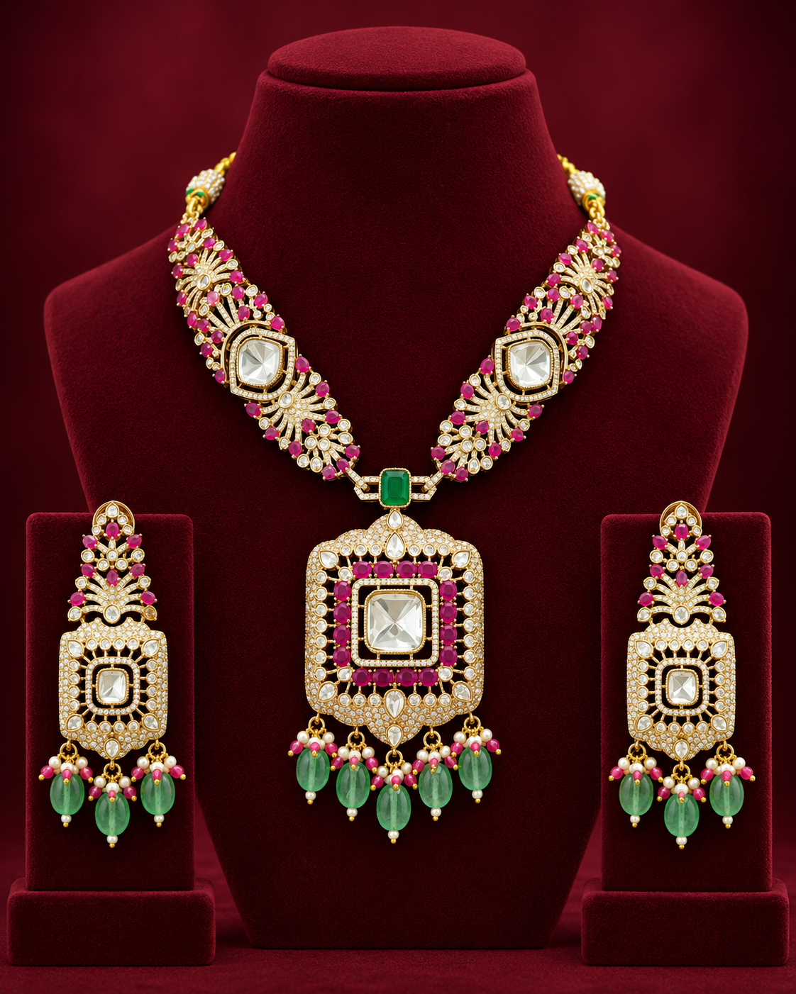 Bridal Kundan Grand Necklace Set