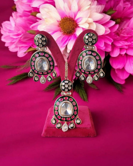 Moissanite Polki Beautiful Earrings