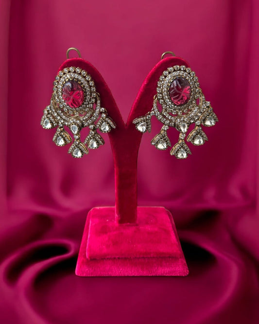 Moissanite Polki Earrings