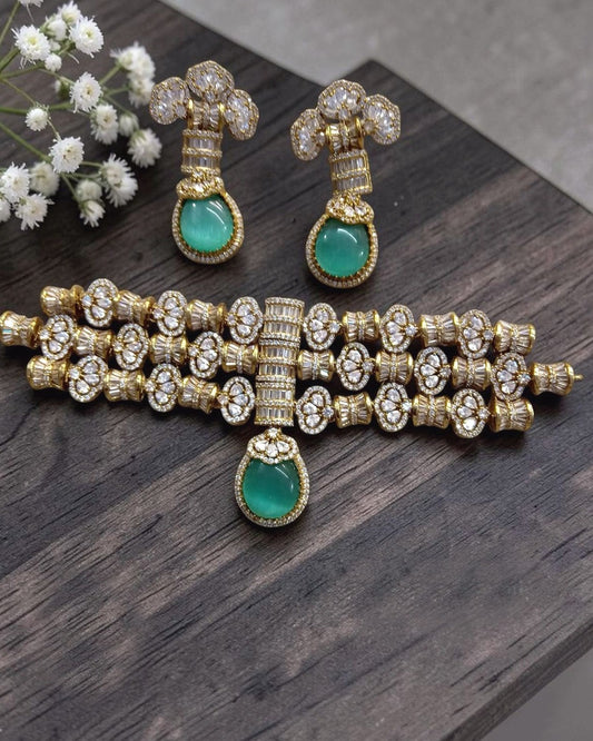Polki Traditional Choker Necklace Set