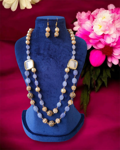 Layered Knotted Necklace Mala