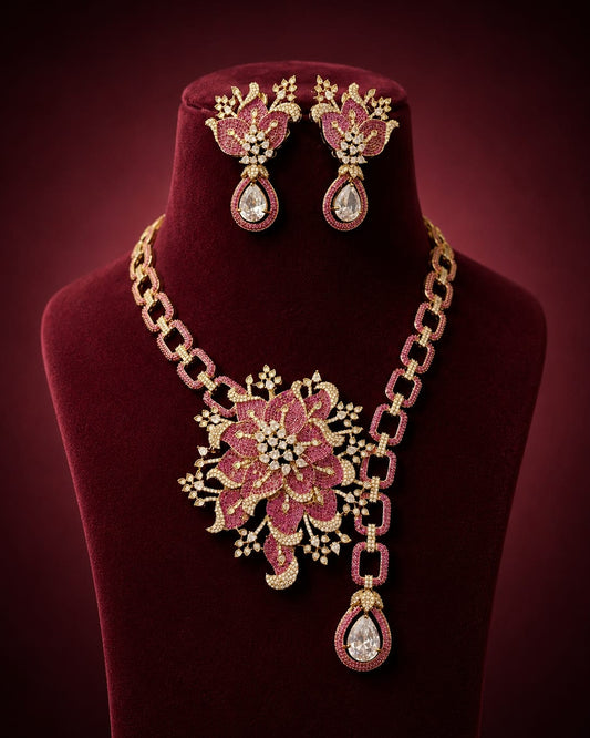 Classy Beauty Polki Necklace Set