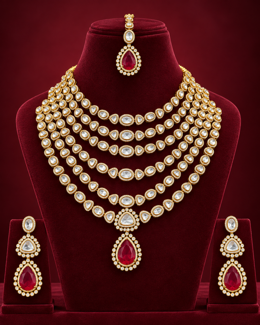 6 Layered Bridal Necklace Set