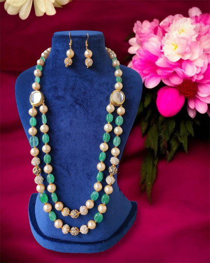 Layered Knotted Necklace Mala