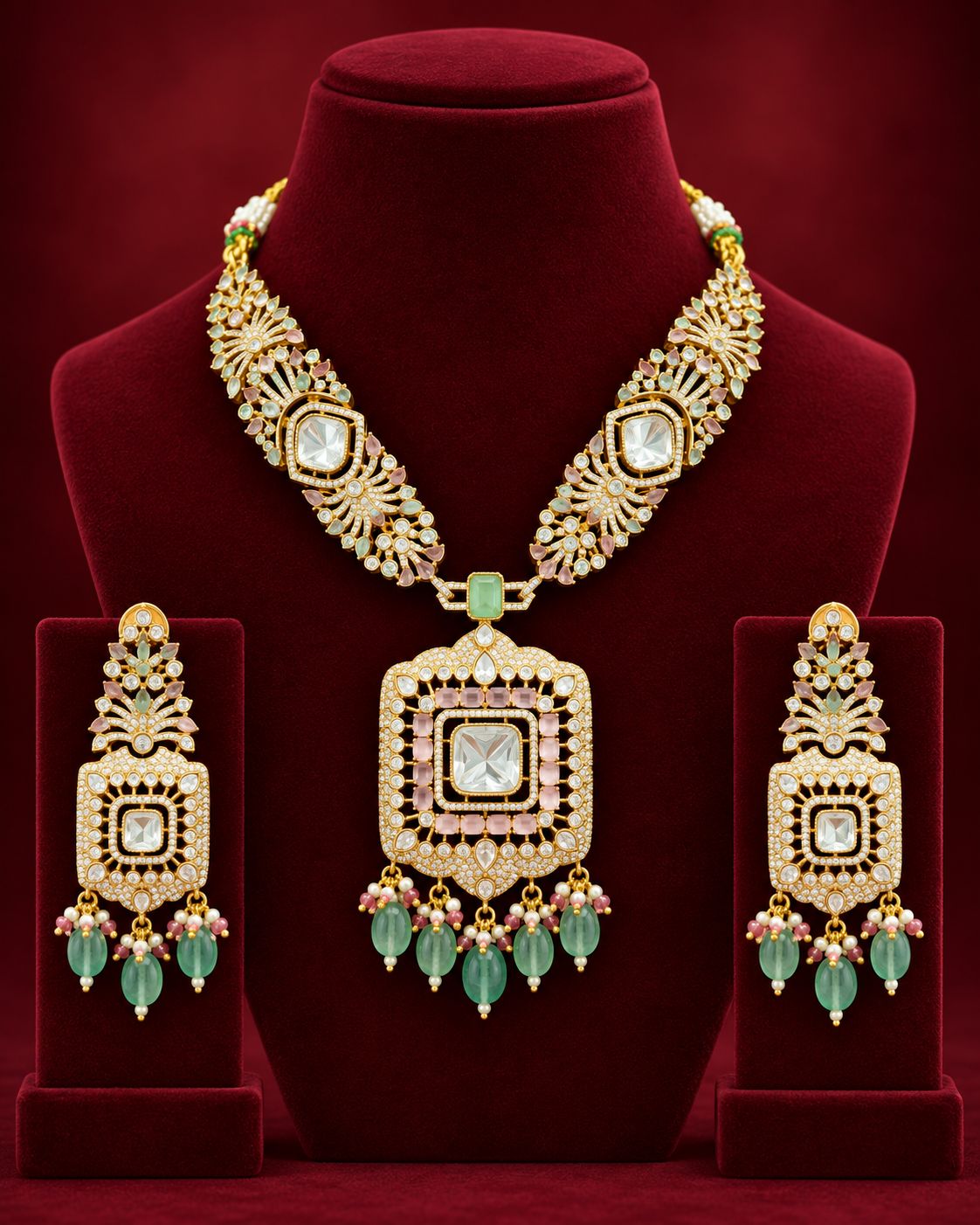 Bridal Kundan Grand Necklace Set